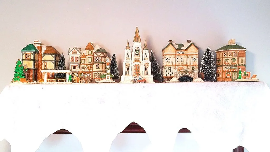 This year's Christmas village that's completely toddler proof.