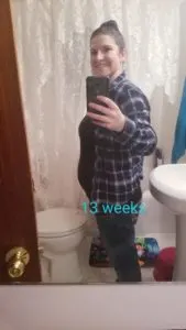 13 weeks into my second pregnancy